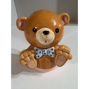 Vintage Enesco Roly Poly Wobble Teddy Bear Piggy Bank​